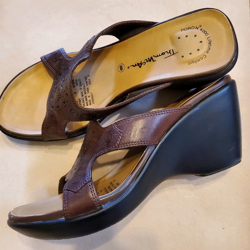 Thom Mcan leather Sandals open toe wedge heel